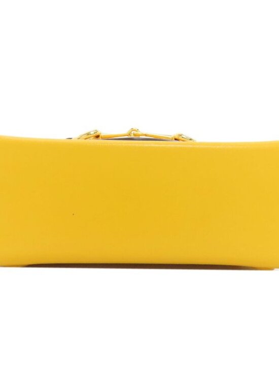 Gucci Horsebit Shoulder Bag Leather Yellow - Picture 4 of 15